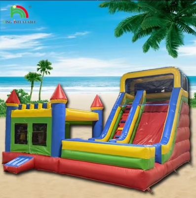 Al por mayor castillo inflable con tobogán de agua combo seco y húmedo casa de rebote inflable personalizada