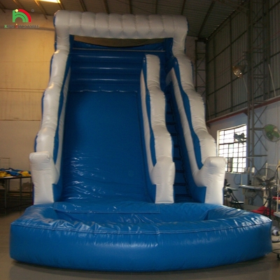 Parque de atracciones tobogán inflable para la piscina tobogán de agua inflable con soplador