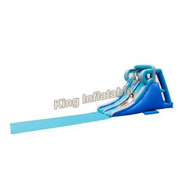 Enorme azul del carril del océano del PVC del tobogán acuático inflable comercial doble de la lona