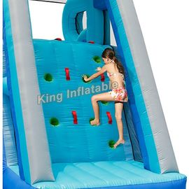 Enorme azul del carril del océano del PVC del tobogán acuático inflable comercial doble de la lona