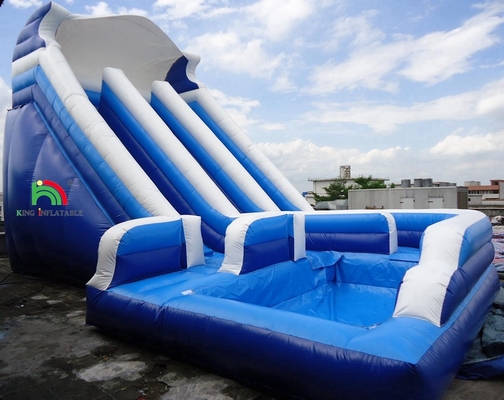 Curva de alta calidad de doble carril sopla para niños tobogán de agua inflable