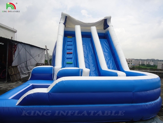 Curva de alta calidad de doble carril sopla para niños tobogán de agua inflable