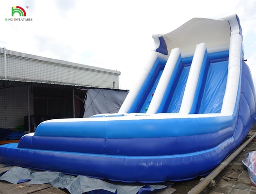 Curva de alta calidad de doble carril sopla para niños tobogán de agua inflable