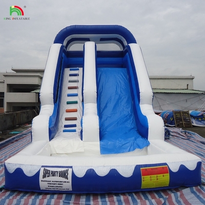 Deslizamiento de agua gigante comercial inflables para niños Deslizamiento de agua inflables al aire libre con piscina