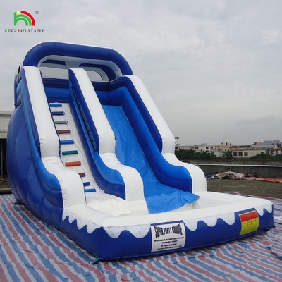 Deslizamiento de agua gigante comercial inflables para niños Deslizamiento de agua inflables al aire libre con piscina