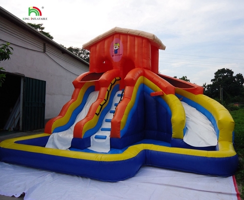 Precio de fábrica doble tobogán de agua inflable tobogán comercial tobogán de agua