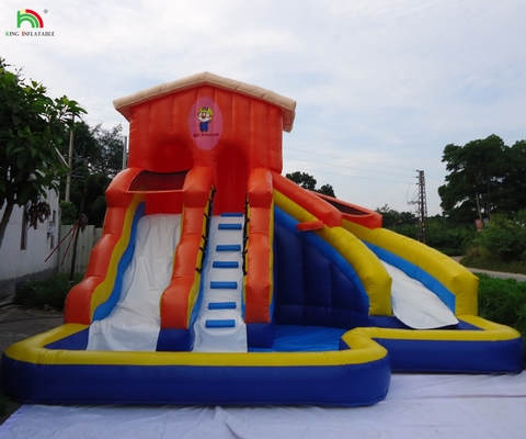 Precio de fábrica doble tobogán de agua inflable tobogán comercial tobogán de agua