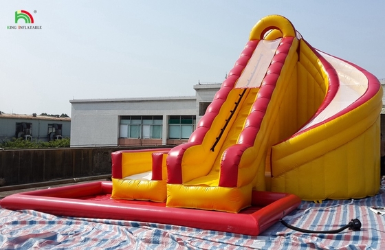 Piscina de agua inflable Rojo doble deslizamiento cerrado Niños Casa de salto Comercial Piscina de agua cerrada