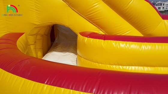 Piscina de agua inflable Rojo doble deslizamiento cerrado Niños Casa de salto Comercial Piscina de agua cerrada