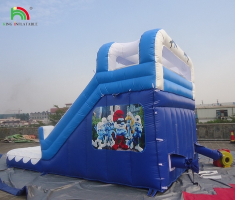 Deslizamiento acuático comercial inflables para niños de exteriores de doble carril deslizamientos acuáticos inflables con piscinas