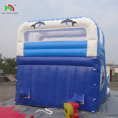 Deslizamiento acuático comercial inflables para niños de exteriores de doble carril deslizamientos acuáticos inflables con piscinas