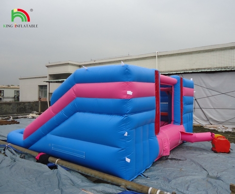 Venta caliente tobogán de agua inflable de doble carril tobogán de agua inflable con piscina desmontable en venta