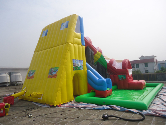 Castillo comercial personalizado para niños patio de juegos inflable trampolín tobogán acuático salto combinado