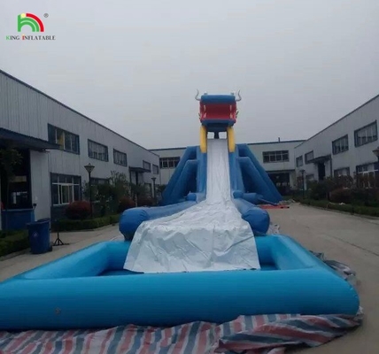 Deslizamientos de parque acuático divertidos Juegos acuáticos de nuevo diseño Equipo de juego acuático Deslizamiento de agua inflables largos