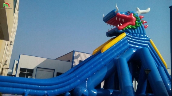 Deslizamientos de parque acuático divertidos Juegos acuáticos de nuevo diseño Equipo de juego acuático Deslizamiento de agua inflables largos