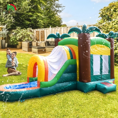 Castillo de salto combinado de alta calidad con piscina y tobogán de agua inflable