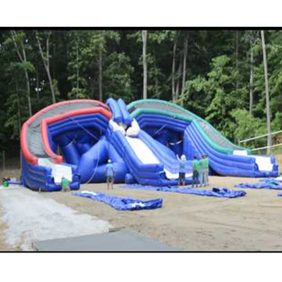 Deslizamiento de agua inflables de alta calidad comercial grande triple de 3 carriles deslizamiento de agua inflables de marea alta