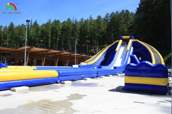 Gran tamaño de alta calidad Adultos de 3 carriles Trippo tobogán de agua inflable comercial