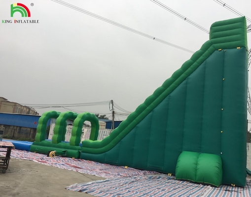Deslizamiento de agua gigante inflable Deslizamiento de agua inflable comercial con piscina