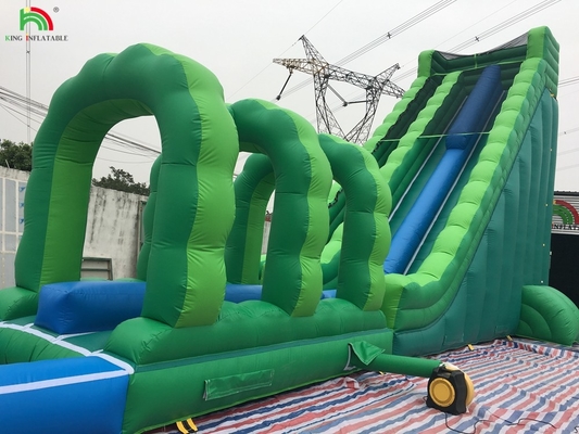 Deslizamiento de agua gigante inflable Deslizamiento de agua inflable comercial con piscina