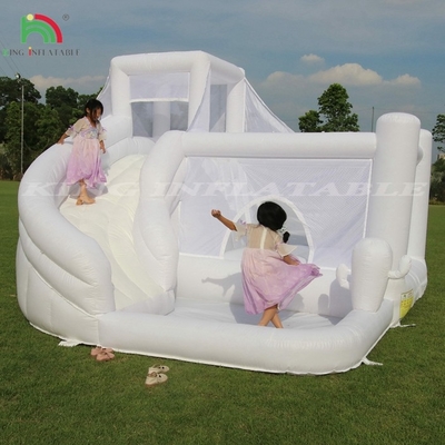 Combo Blanco Inflable Bounce Bouncy Castle House Niños tobogán acuático con fosa de pelota
