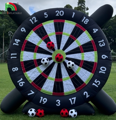 Tabla de Dardo de Fútbol Inflable al aire libre Con 8pcs Balón de Fútbol 370W Cuadro de soporte de soplador para el juego deportivo Kick Dartboard
