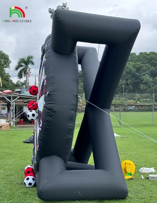 Tabla de Dardo de Fútbol Inflable al aire libre Con 8pcs Balón de Fútbol 370W Cuadro de soporte de soplador para el juego deportivo Kick Dartboard