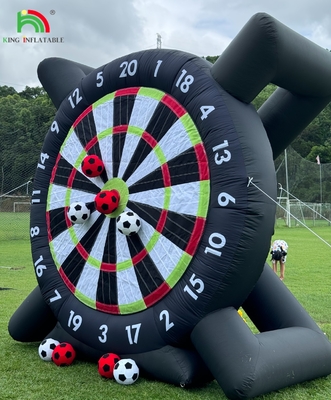 Tabla de Dardo de Fútbol Inflable al aire libre Con 8pcs Balón de Fútbol 370W Cuadro de soporte de soplador para el juego deportivo Kick Dartboard