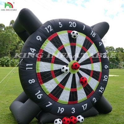 Tabla de Dardo de Fútbol Inflable al aire libre Con 8pcs Balón de Fútbol 370W Cuadro de soporte de soplador para el juego deportivo Kick Dartboard