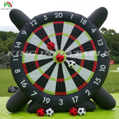 Tabla de Dardo de Fútbol Inflable al aire libre Con 8pcs Balón de Fútbol 370W Cuadro de soporte de soplador para el juego deportivo Kick Dartboard
