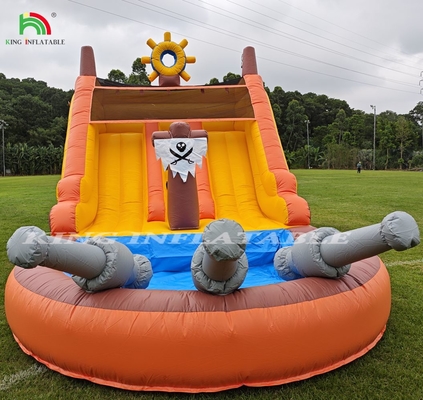 Deslizamientos de agua inflables comerciales de doble carril con piscina para niños