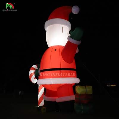 Ornamento inflables de Papá Noel 33ft Gigante de dibujos animados con luces LED para la decoración de la fiesta de jardín de Navidad