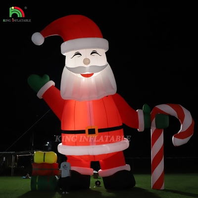 Ornamento inflables de Papá Noel 33ft Gigante de dibujos animados con luces LED para la decoración de la fiesta de jardín de Navidad