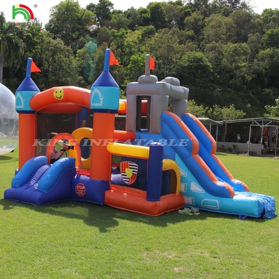 Commercial Inflable Casa Combo Salto Castillo con toboganes y Fosa de Bola Inflable Salto Castillo para Niños
