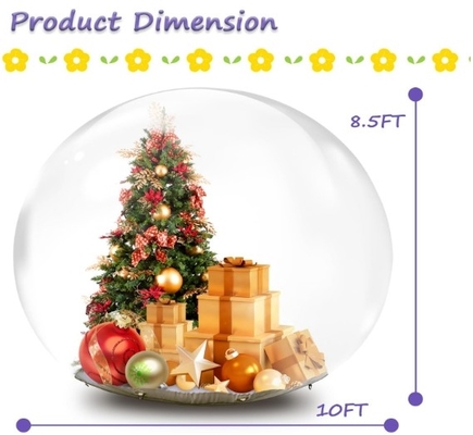 10FT inflables de nieve de 0,5 mm PVC decoraciones navideñas gigante transparente inflables de burbujas tienda de iglú