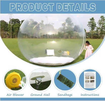10FT inflables de nieve de 0,5 mm PVC decoraciones navideñas gigante transparente inflables de burbujas tienda de iglú