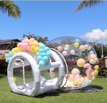 Tienda de burbujas inflables al aire libre Cúpula de cristal transparente Tienda de burbujas inflables con globos para la boda
