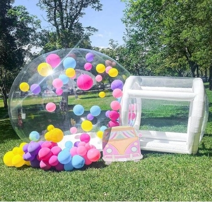Tienda de burbujas inflables al aire libre Cúpula de cristal transparente Tienda de burbujas inflables con globos para la boda