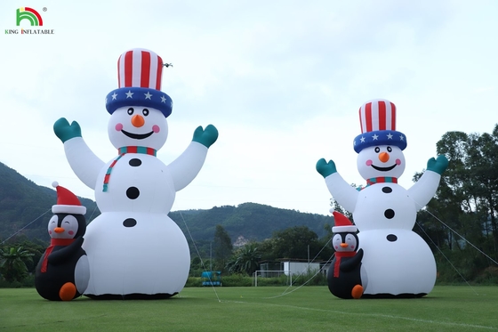 26/33FT Muñeco de nieve de Navidad Inflable Gigante Muñeco de nieve inflable con soplador para Navidad Fiestas Fiestas al aire libre Decoración de jardín