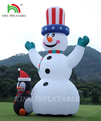 26/33FT Muñeco de nieve de Navidad Inflable Gigante Muñeco de nieve inflable con soplador para Navidad Fiestas Fiestas al aire libre Decoración de jardín