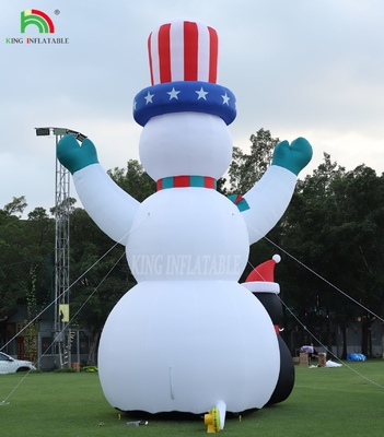 26/33FT Muñeco de nieve de Navidad Inflable Gigante Muñeco de nieve inflable con soplador para Navidad Fiestas Fiestas al aire libre Decoración de jardín