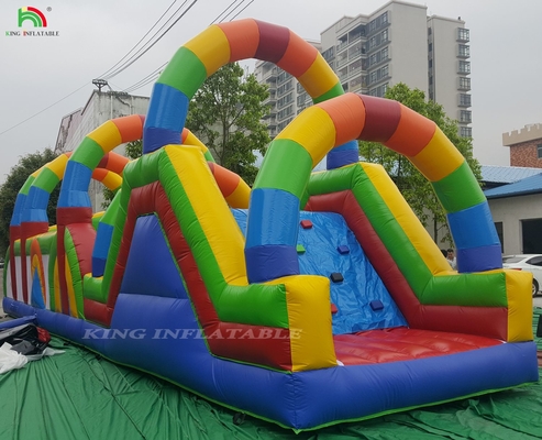 Cursos de obstáculos comerciales de tierra Deporte Juego de obstáculos inflables para niños
