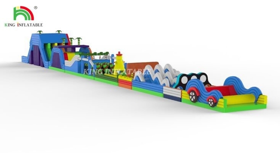 Juegos comerciales de obstáculos inflables gigantes de PVC para adultos Juegos de carreras al aire libre Equipo de campo de obstáculos