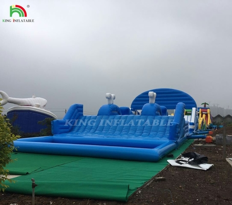 Gran Parque Temático al aire libre Parque de juegos Inflable Castillo Combinado Curso de Obstáculos Inflable