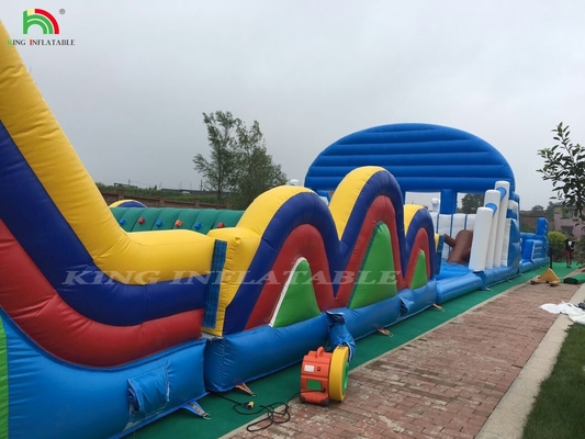 Gran Parque Temático al aire libre Parque de juegos Inflable Castillo Combinado Curso de Obstáculos Inflable