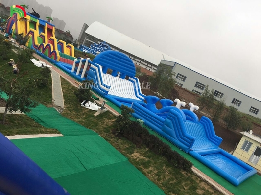 Gran Parque Temático al aire libre Parque de juegos Inflable Castillo Combinado Curso de Obstáculos Inflable