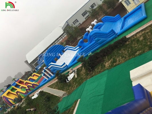 Gran Parque Temático al aire libre Parque de juegos Inflable Castillo Combinado Curso de Obstáculos Inflable