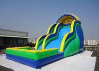 Diapositiva de salto gigante inflable comercial de la onda de la torsión del tobogán acuático con la piscina 18 * los 8m