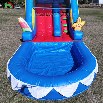 Deslizamiento de agua comercial de PVC Deslizamiento de agua inflable para niños Deslizamiento inflable con piscina Deslizamiento seco húmedo Adulto