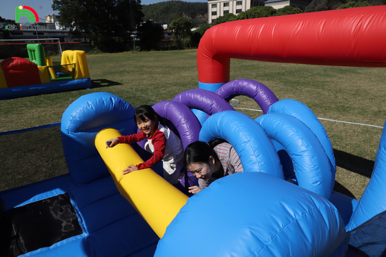 Commercial al aire libre Inflable Bouncer Combo Bounce House Niños Fiesta Castillo Rebordante Con Slide Ball Pit Escalada Blower de obstáculos